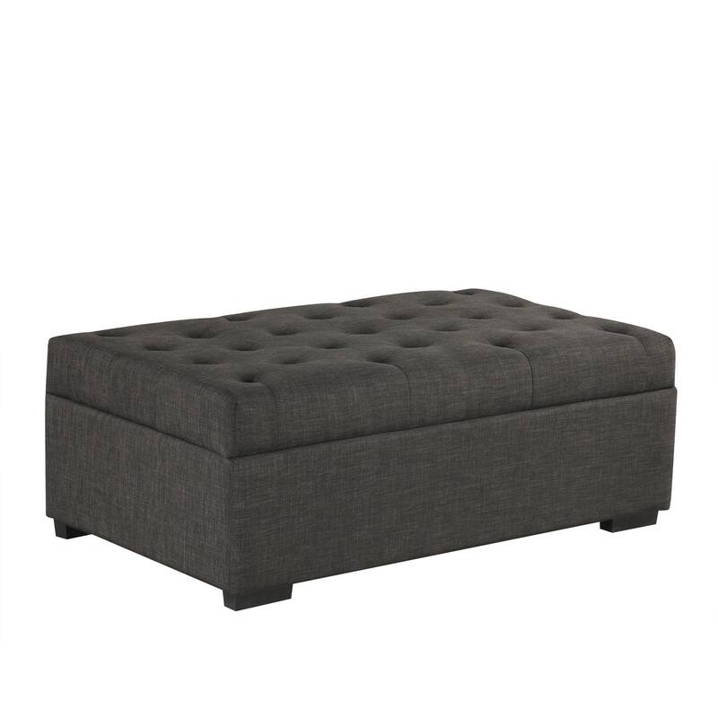 Tufted Sleeper Couch Settee, Ottoman with Folding Sofa Bed, Convertible Ottoman Sleeper with Memory Mattress