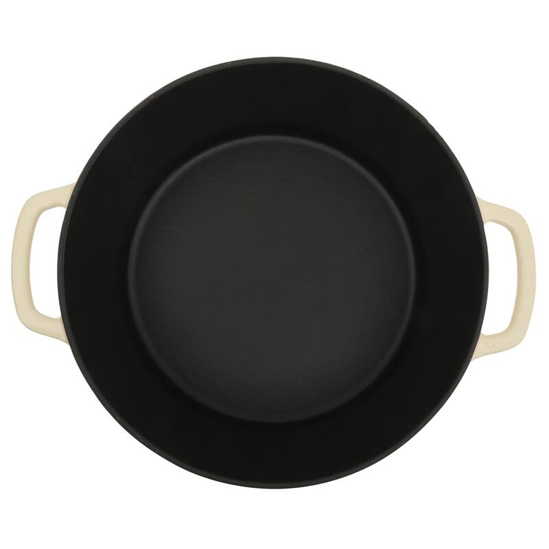 Sur La Table Enamel-Coated Cast Iron Dutch Oven Pot with Oven Safe Glass Lid, Oven-to-Table Cookware for Stews & Braising