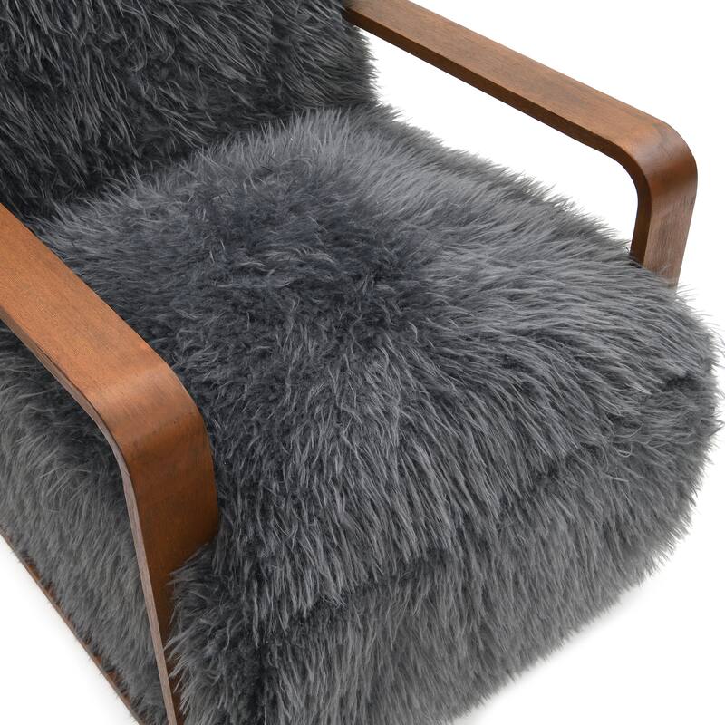 Furniture of America Neyra Modern 28-inch Faux Fur Accent Arm Chair