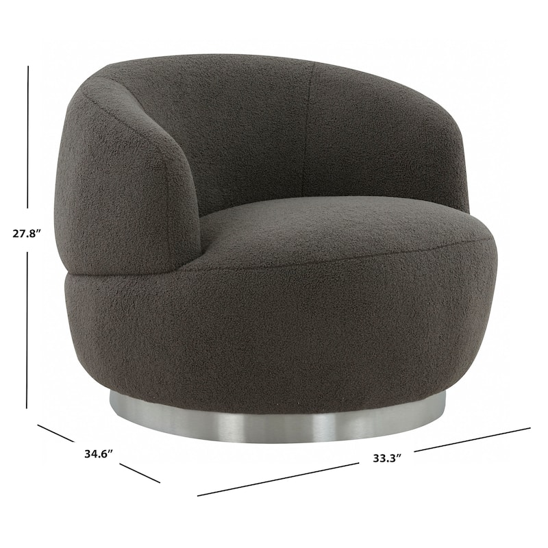 SAFAVIEH Couture Hatsue Swivel Chair - 33Wx35Dx28H