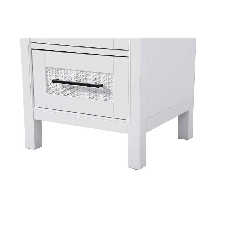 Winslow 16-28 Inch Bath Storage Glass Cabinet