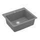 preview thumbnail 55 of 58, Karran Top Mount 25 in. Single Bowl Quartz Kitchen Sink Kit