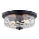 preview thumbnail 8 of 10, Northlake 2-Light Matte Black Dome Flush Mount Lighting Fixture, Clear Glass Shade Low Ceilings, Hallway, Kitchen