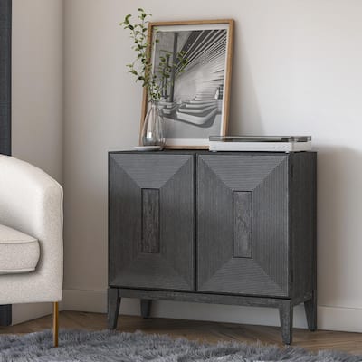 NPD Furniture Covey Cabinet 2 Doors, Brushstroke Black