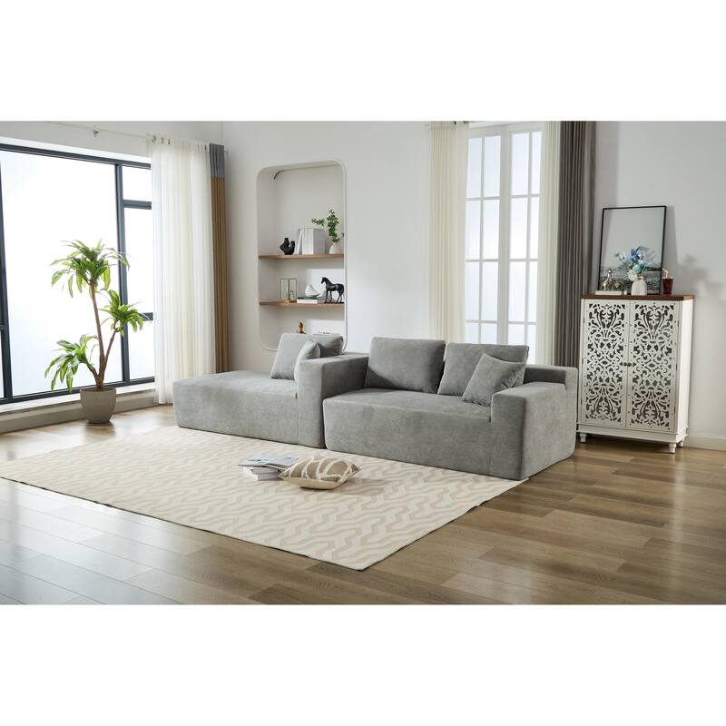 Homey Relaxation Sectional Sofa With Storage Space For Living Room