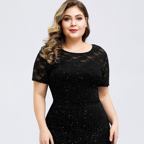 Shop Ever Pretty Womens Black Floral Lace Plus Size Mother Of The Bride Evening Dresses 00836 Overstock 29163961