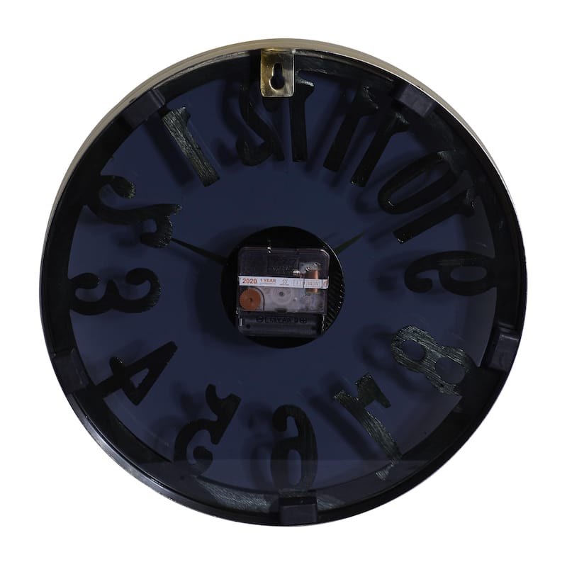Aluminum Metal Wall Clock - Blue - Roche River Decor