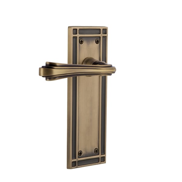 Nostalgic Warehouse MISFLR_SD_NK_LH Fleur Non-Turning One-Sided Door Lever with Mission Rose