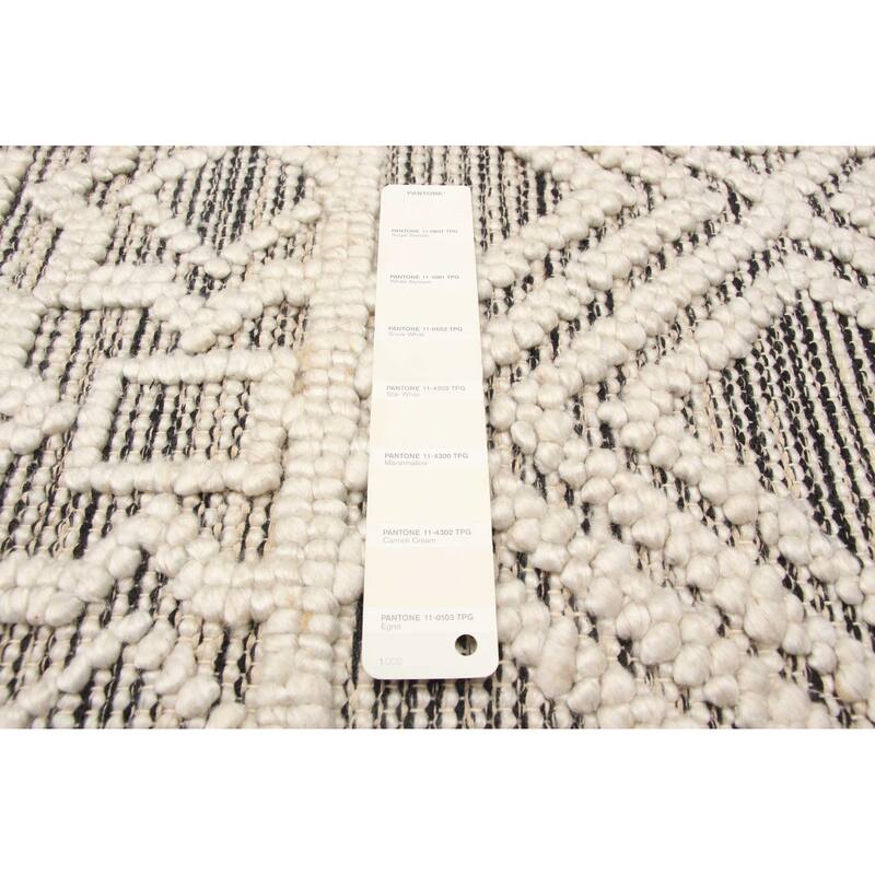 ECARPETGALLERY Braid weave Sienna Cream Wool Rug - 5'0 x 8'0