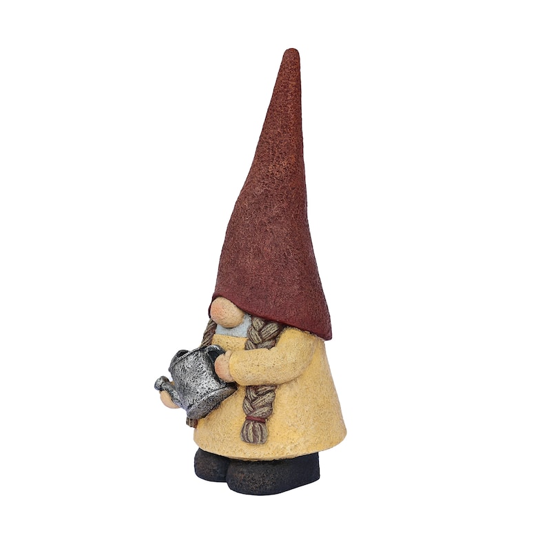 Watering Plant Gnome Outdoor Garden Statue - 16"