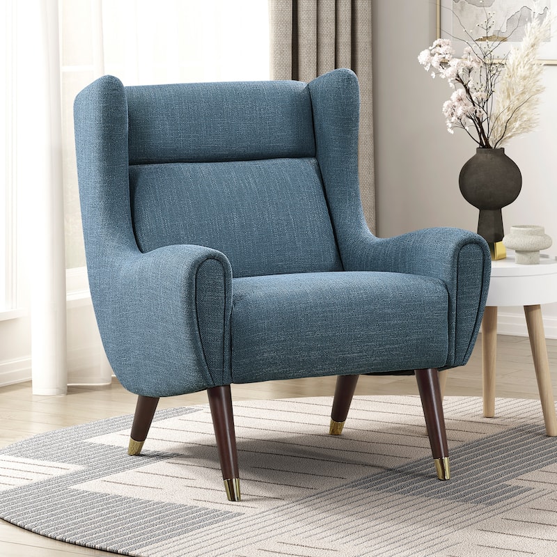 Edmund Textured Fabric Accent Chair