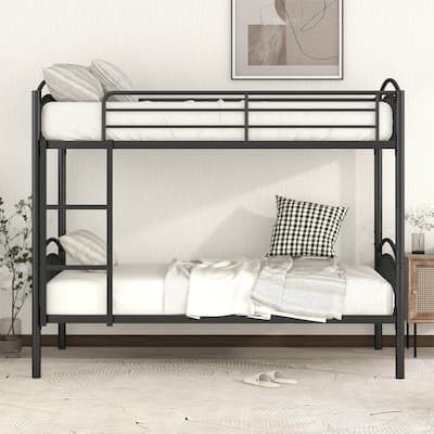 Twin-Over-Twin Bunk Bed, Metal Bedframe, Can be Divided into Two Beds