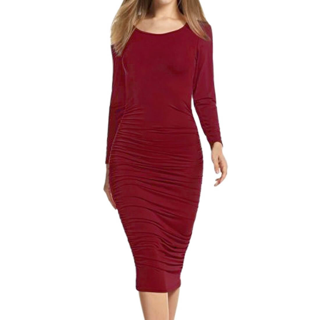 womens long sleeved dress