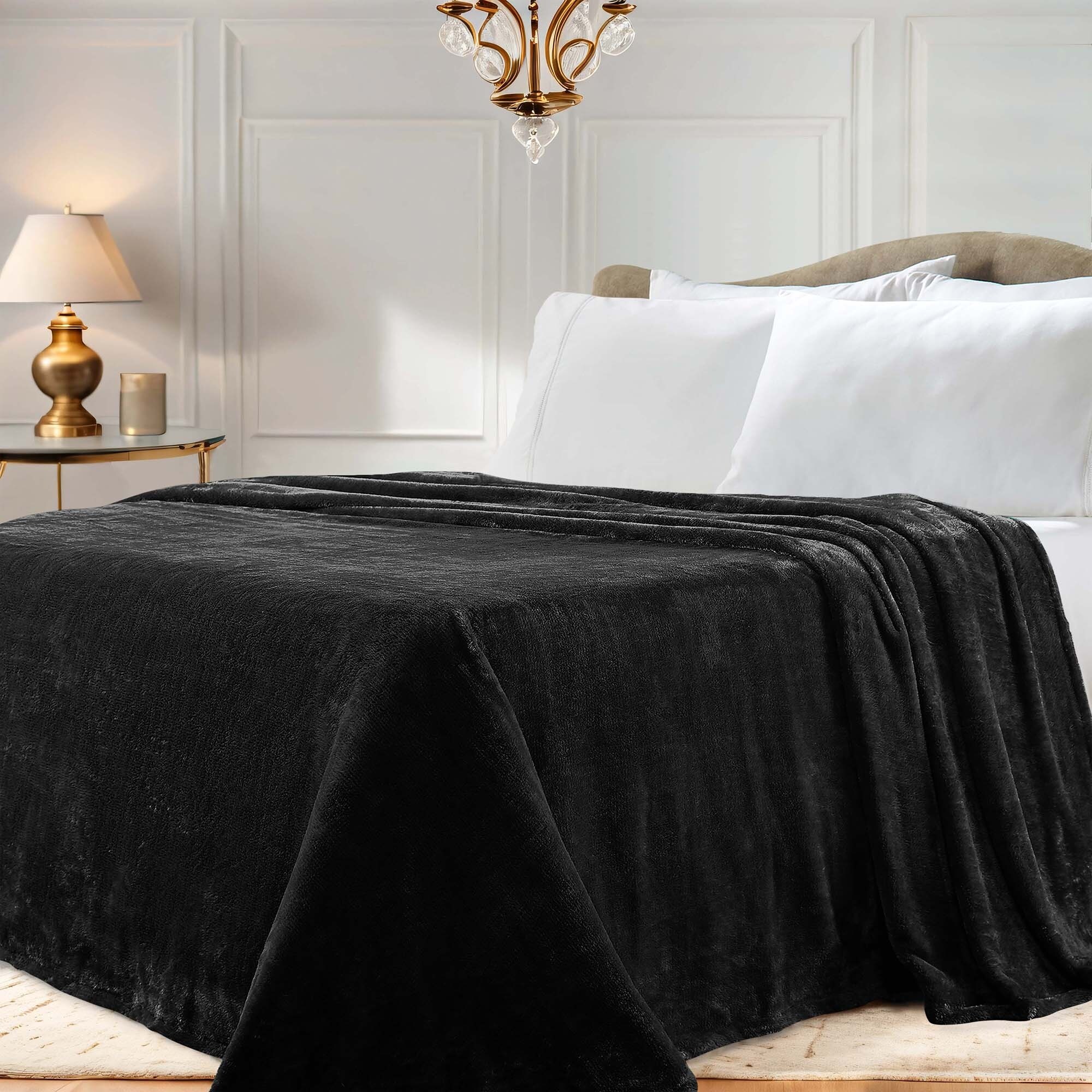 Superior Classic Solid Fleece Blanket Plush Medium Weight-image