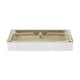 preview thumbnail 36 of 68, Claire Ceramic Console Sink White Basin Gold Legs