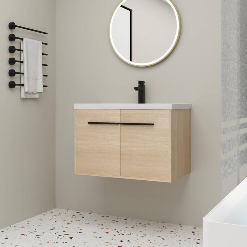 Beingnext 16''/20''/24"/30"/36" Bathroom Vanity with Sink, Floating Bathroom Vanity with Soft Close Door