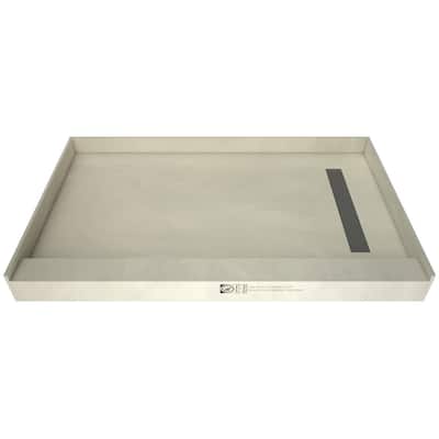Tile Redi RT3754RPVCS Redi Trench 54" x 37" Rectangular Shower Base