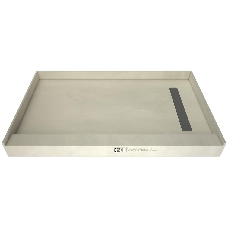 Tile Redi RT3760RPVCS Redi Trench 60" x 37" Rectangular Shower Base