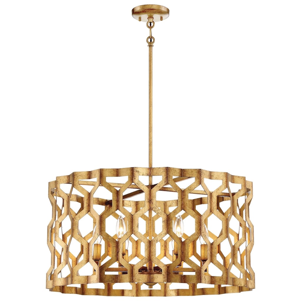 Metropolitan Coronade Convertible 6 Light 26" Wide Drum Chandelier /