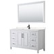 preview thumbnail 36 of 71, Daria 60 Inch Single Vanity, Cultured Marble Top, 58 Inch Mirror White, Black Trim, Carrara Cultured Marble Top