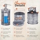 preview thumbnail 3 of 13, Autumn Alley Bathroom Accessories Set 4 - Galvanized Farmhouse Soap Dispenser, Toothbrush Holder, 2 Apothecary Jars