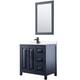 Option Dark Blue, Black Trim, White Cultured Marble Top