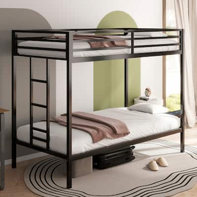 Sturdy Twin Over Twin Bunk Bed Metal Black for Kids and Adult,Twin Over Twin Bunk Bed,Beds for Bedroom