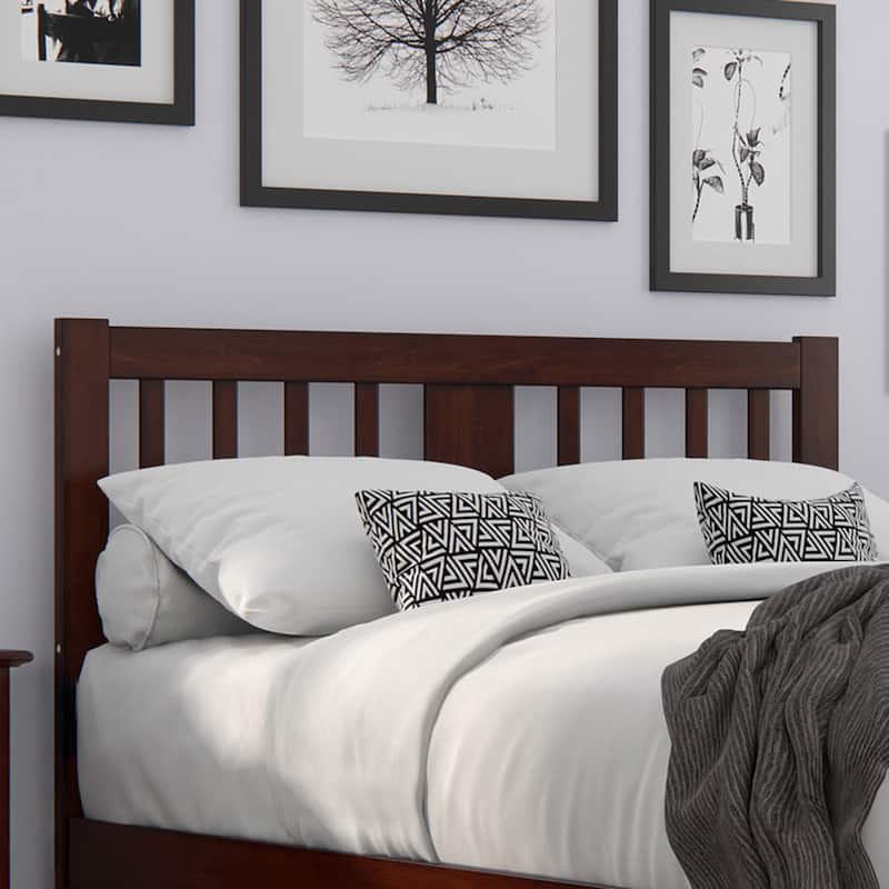 AFI Tahoe Slatted Wood Headboard - Walnut - Full