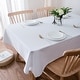 preview thumbnail 4 of 2, Fabstyles Hotel Solid White Cotton Tablecloth