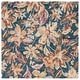 preview thumbnail 14 of 69, SAFAVIEH Handmade Blossom Chong French Country Floral Wool Rug 6' Square - Blue/Gold
