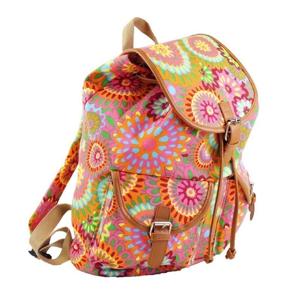 Shop Hearty Trendy Girls Womens Pink Orange Abstract Flower