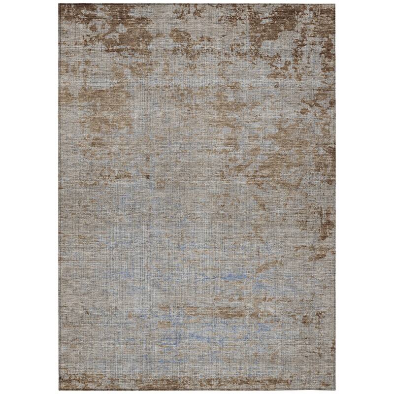 HomeRoots Abstract Transitional Rectangle Outdoor Rug