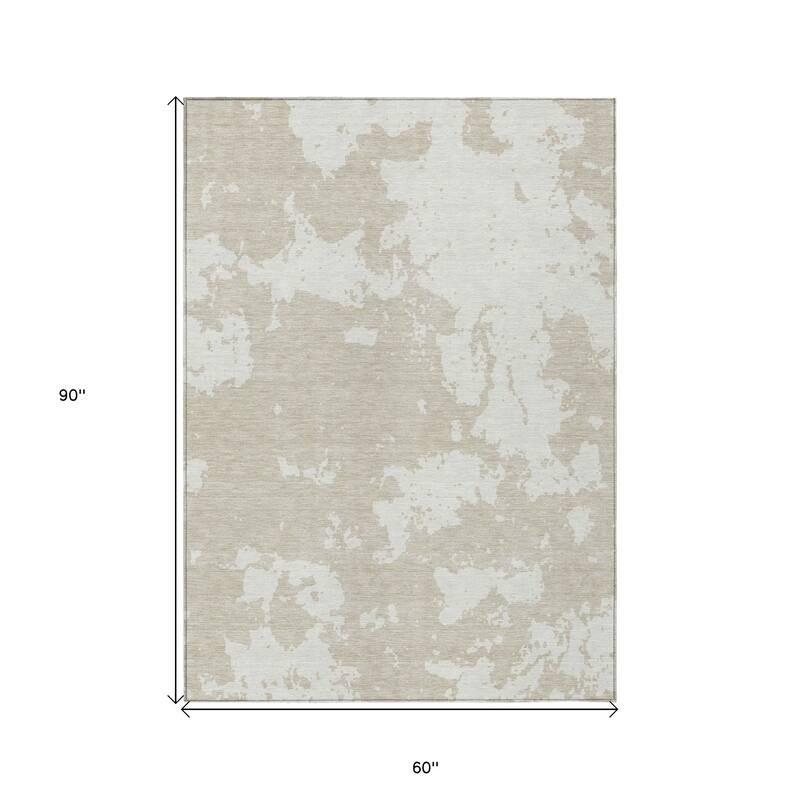 HomeRoots Abstract Transitional Rectangle Outdoor Rug