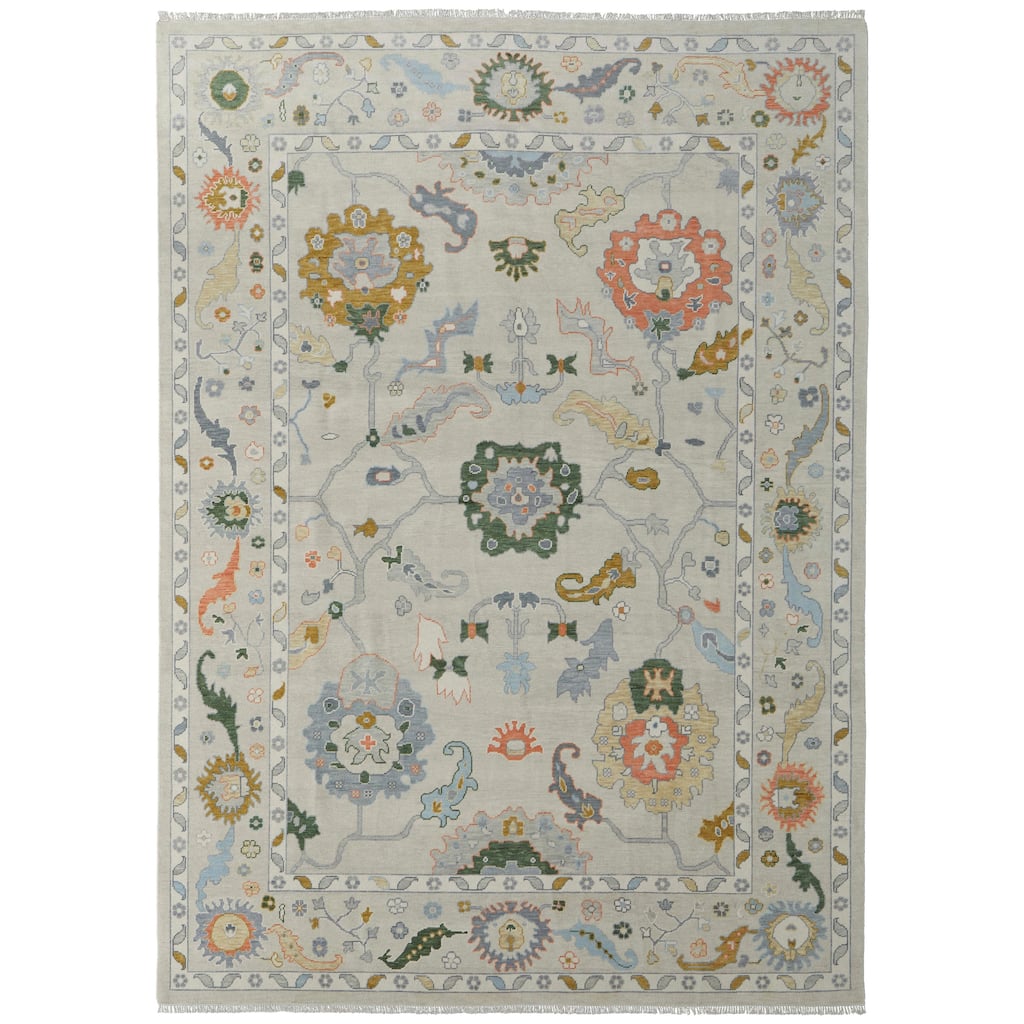 Grand Bazaar Larson Hand Knotted Floral & Botanical Transitional Area Rug