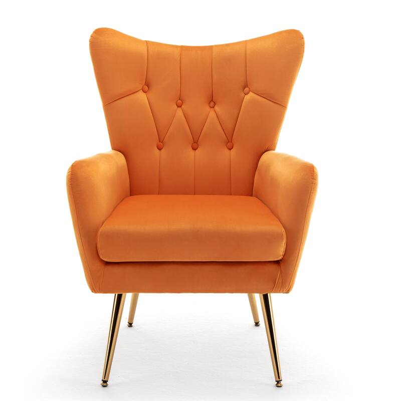 Mid Century Wingback Upholstered Accent Chair