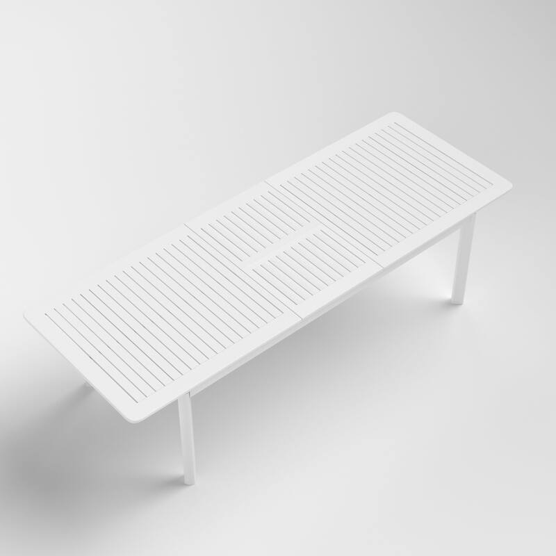 DESwan 108 in. x 39 in. Aluminum Extendable Outdoor Dining Table