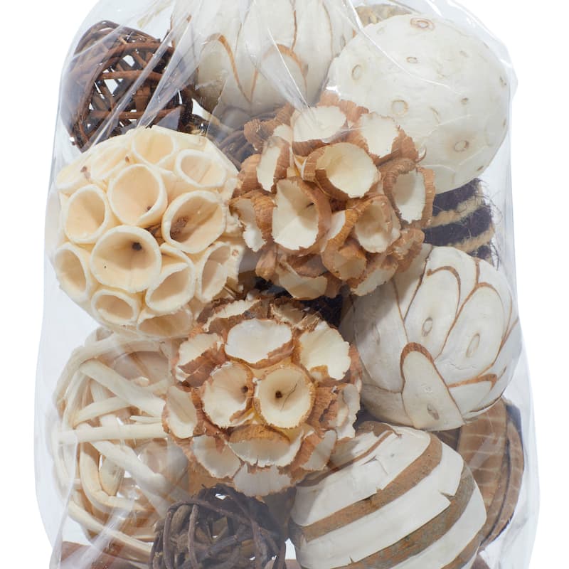 Dried Plant Material Coastal Orbs & Vase Filler (Set of 3) - 6 x 5 x 11Round