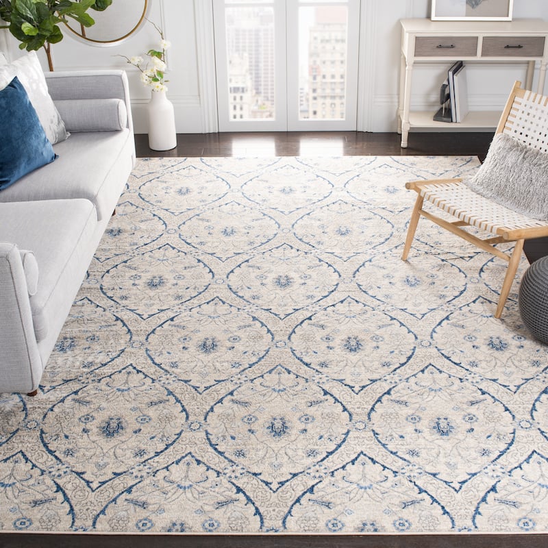 SAFAVIEH, Brentwood Koyka Traditional Oriental Rug - 3' x 5' - Light Grey/Blue