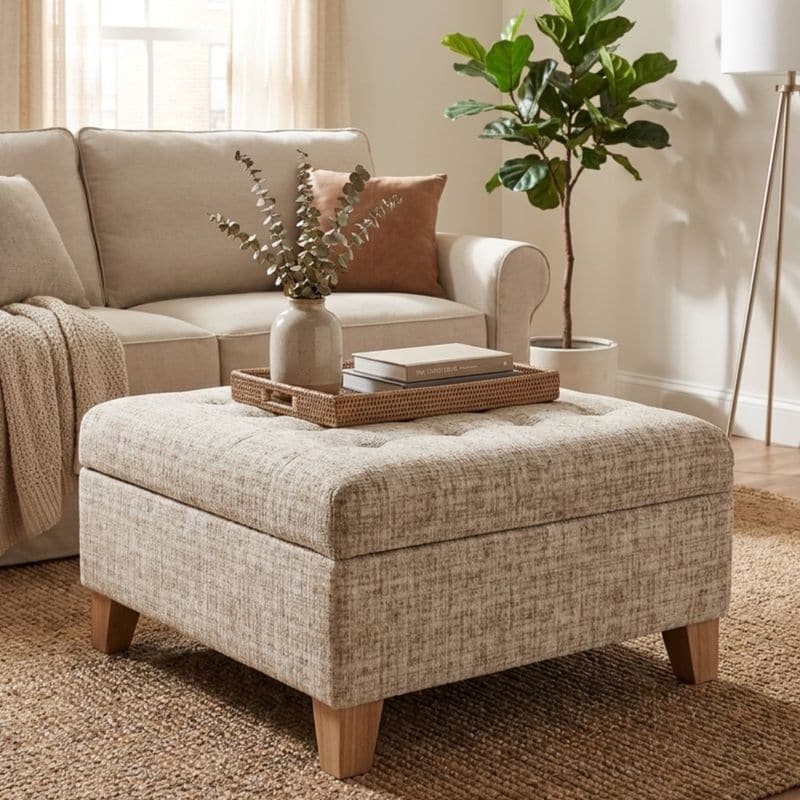 HomePop Camden Luxury Large Storage Ottoman