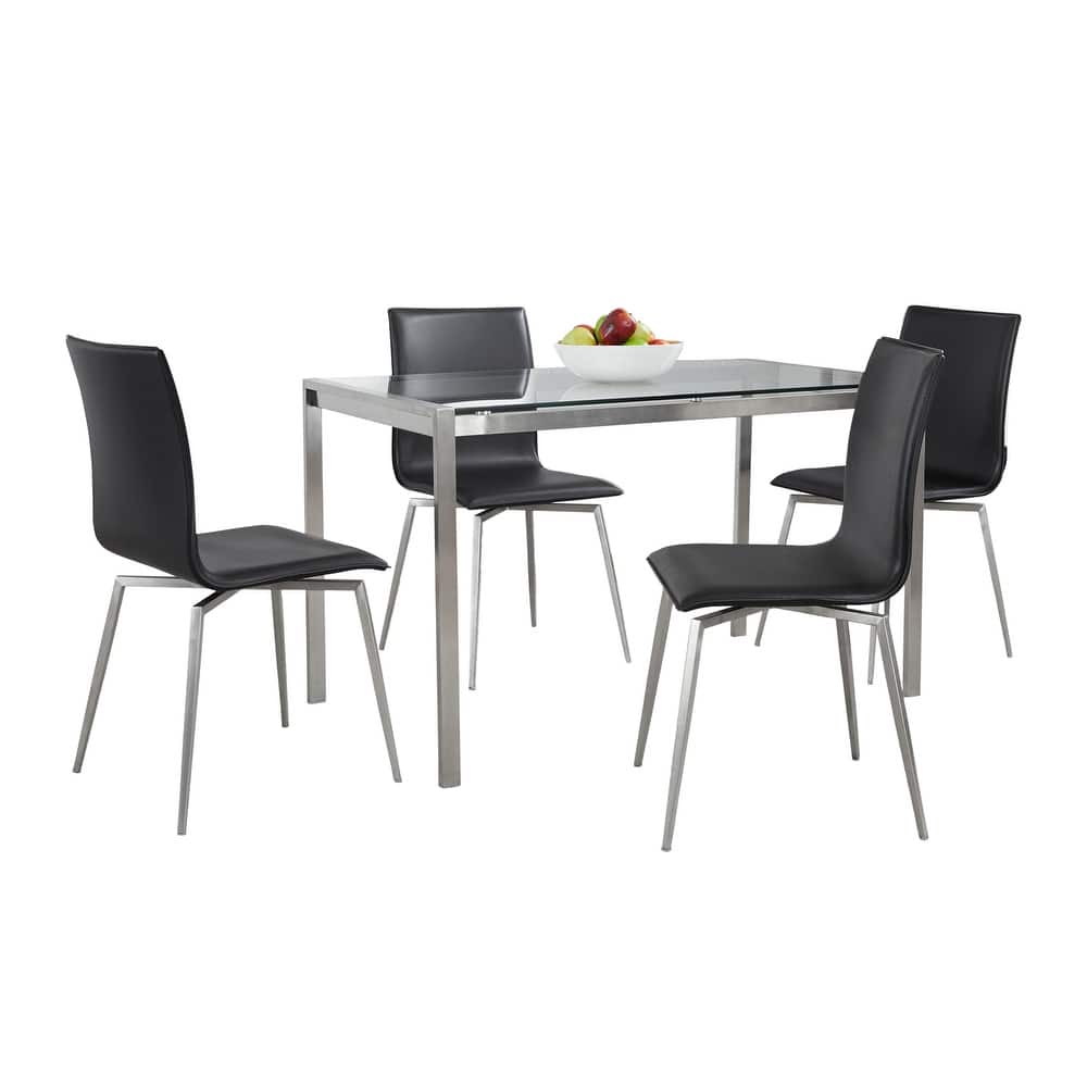 Strick & Bolton Forrest Tyra Upholstered 5-Piece Dining Set with Swivel