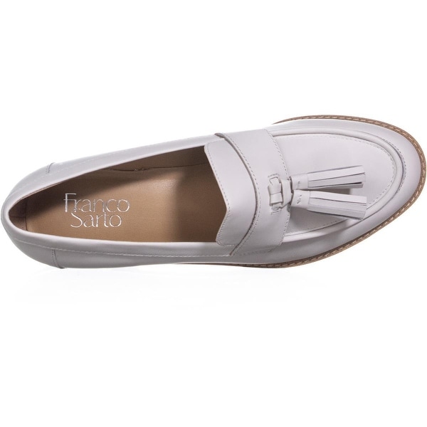 franco sarto white loafers
