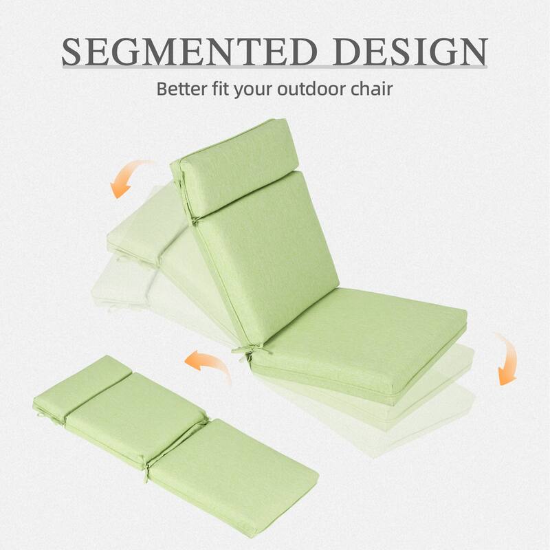 Aoodor Outdoor High Back Dining Chair Cushion Set, 44"x21"x3.2", Set of 4 - 44"x21"x3.2"