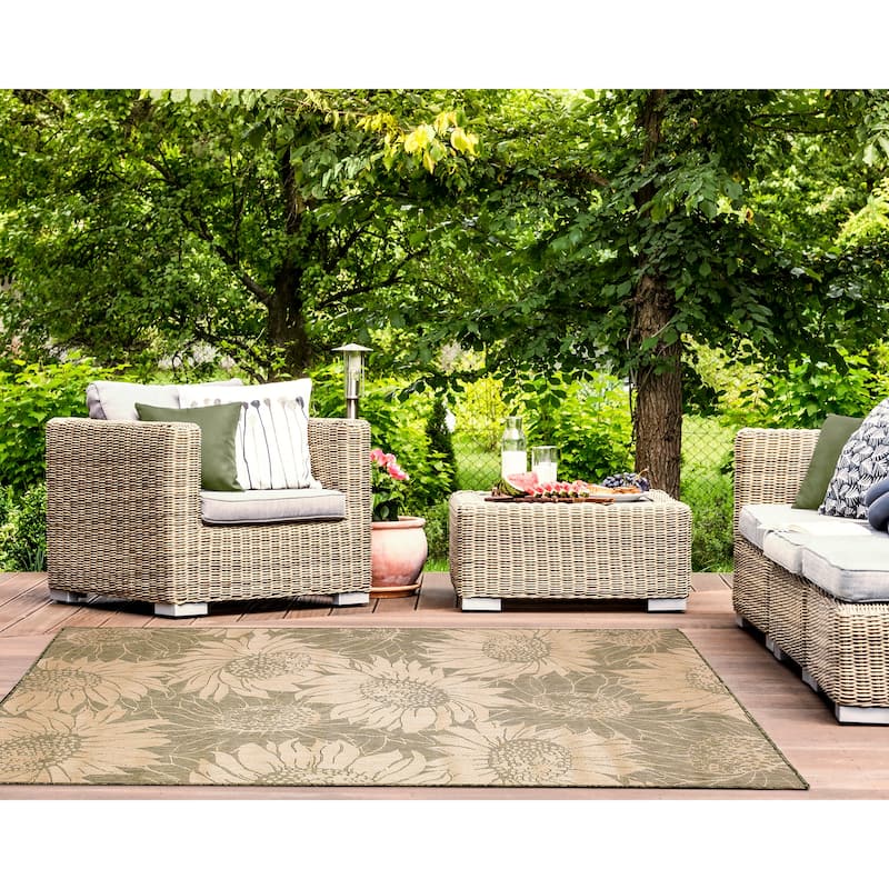 Liora Manne Carmel Sunflower Field Indoor/Outdoor Rug