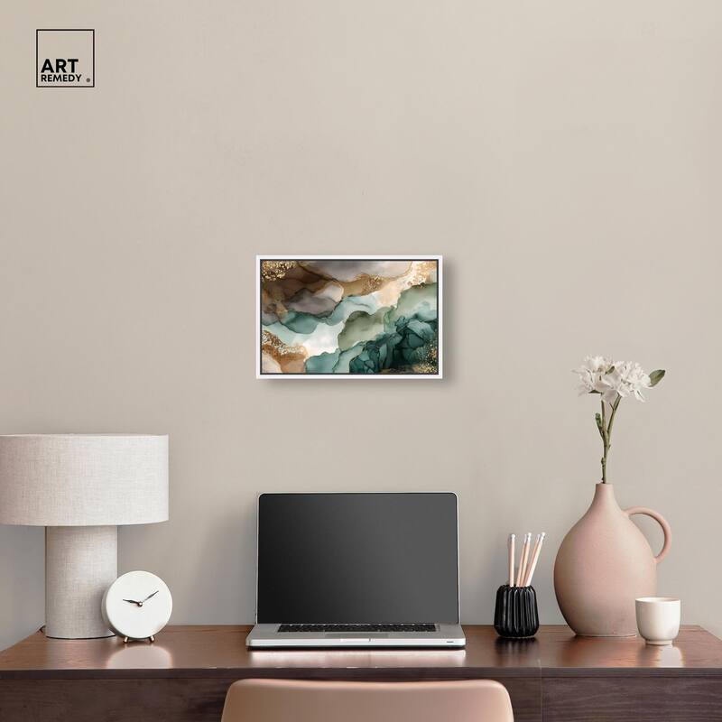 Golden Estuary I Canvas by Art Remedy