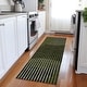 preview thumbnail 20 of 47, Machine Washable Indoor/ Outdoor Abstract Stripe Chantille Rug