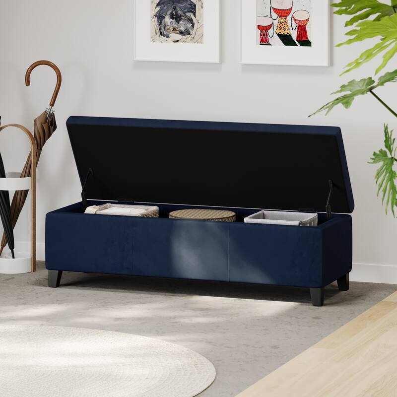 Simple Corridor Stool Entry Footrest Padded Seat Indoor Bench