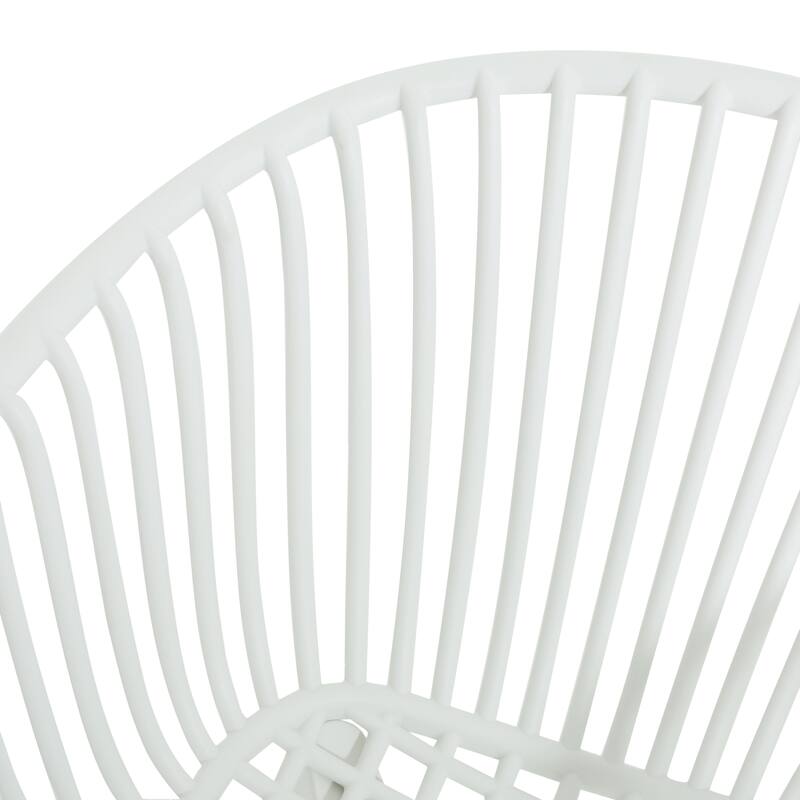 Outdoor Dining Chairs Set of 2 Patio Chairs, White Reading Chair Accent Chair Reception Chair Side Chair