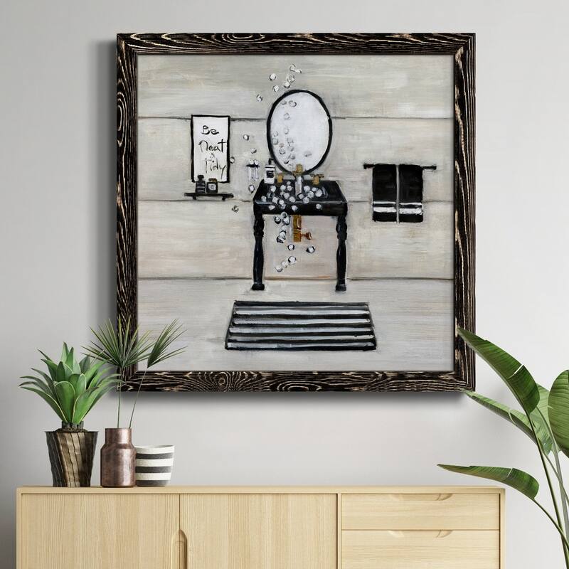 Neat and Tidy Bath-Premium Framed Canvas - Ready to Hang