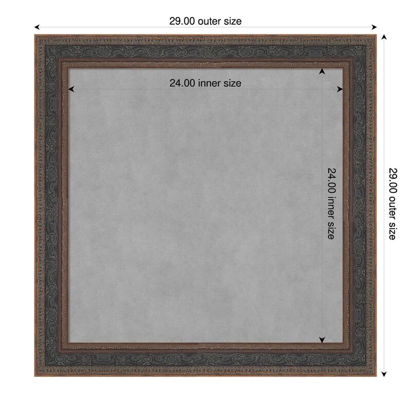 Amanti Art Attic Aged Black Framed - 29 x 29 in - Attic Aged Bronze