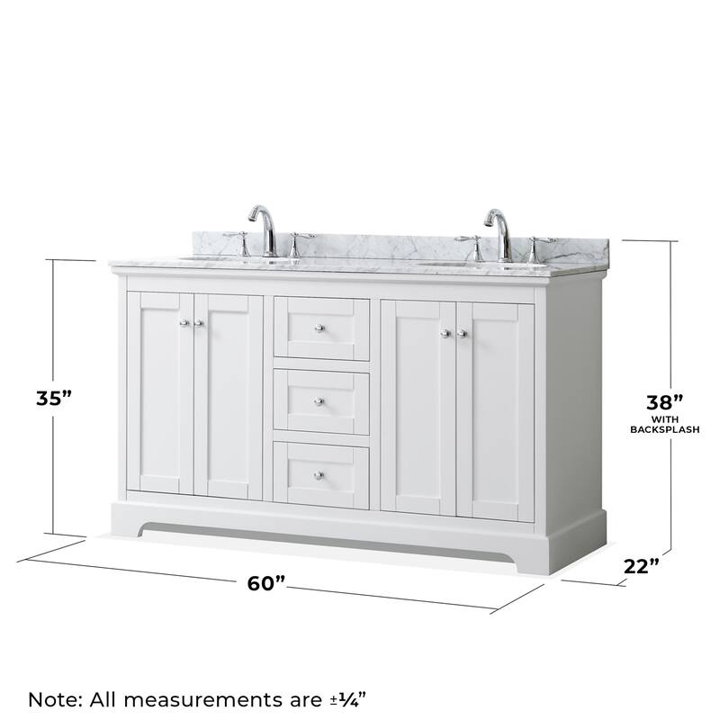 Wyndham Collection Avery 60" Free Standing Double Basin Vanity Set